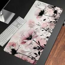 Um Mouse Pad com Padrão Floral Rosa, Lavável, com um Design de Flor em Estilo Boêmio. - Tapete de Teclado e Mouse de Tamanho Grande, Pode Ser Usado como Protetor de Mesa, Tapete de Estudo ou Tapete de Teclado. Múltiplos Tamanhos Disponíveis, 15,7*35,4 Polegadas (40*90 Cm). Presente de Aniversário e Feriado Ideal - Este Tapete de Teclado de Computador e Laptop é Adequado para Jogadores, Trabalhadores de Escritório e Estudantes. - Multicolorido - Visão 12