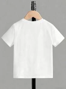 Disney White Background Mickey Mouse Playful Side Profile Red Circle Graffiti Style Print Baby Short Sleeve T-Shirt - Playful Casual Top - White - View 4