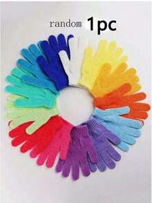 1/2/3/4/8/10 Pairs Double-Sided Exfoliating Bath Gloves, Thick Body Scrub Gloves, Cleaning Tool Suitable For Halloween, Christmas, Thanksgiving Party - Multicolor - View 12