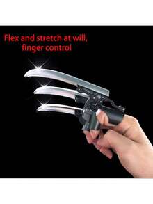 Mechanical Wolf Claw, Retractable & Foldable, Flexible Finger Joints, Haunted House Escape Room Cosplay Prop, Multi-Functional Extendable Wolf Claw Creative Stress Relief Mechanical Finger Sleeve Toy - Multicolor - View 4