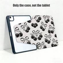 Cherry 1pc 360° Rotating Kickstand Flip Protective Case With Pen Slot, PU Leather Case With Auto Sleep/Wake Function, Compatible With Honor Pad 8/9/10, Honor GT 11.5inch/X7/X8A/X9/X8Pro/X9Pro/V9/V8 Pro, Matepad 11 Inch 2023/2022, Matepad 11.5 (2026), Redmi, OPPO, VIVO, Apple - Multicolor - View 2