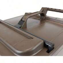 Kerbside Compost Caddy With Locking Lid - Brown - Food Waste Recycling 23 Litre - Plastic Bin With Composting Guide - Brown - View 6