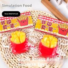 2026 Neu - 1 Stück Matschige Pommes Quetschspielzeug - Realistischer fettiger Snack Stressabbau Spielzeug mit befriedigender klebrigen Haptik, ultimatives langsam steigendes ekelhaftes Spielzeug, perfektes Geschenk - Geburtstagsgeschenk - Geschenk für Jungen & Mädchen - Ostergeschenk - Valentinstag Geschenk - Verschiedenfarbig - Übersicht 2