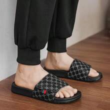 男士黑色经典时尚休闲拖鞋 - 黑色 - 查看 4