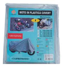 Funda para Moto Metaizada 100% Polietileno Protección contra Lluvia Sol y Polvo - Gris Claro - Ver 2