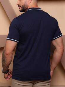Kit Of 2 High Quality Polo Shirts 100% Cotton Men's Basic T-Shirt Autumn Spring Spring/Autumn Summer Winter All Spring/Summer Autumn/Winter Spring/Summer/Autumn Regular Fit Christmas Thanksgiving Valentine's Day Pride Month Teacher's Day Father's Day Polo Shirt - 海洋與鉛 - 查看 2