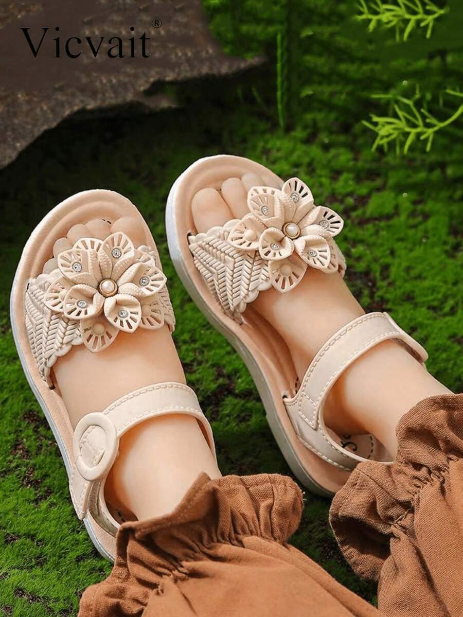 2023 New Girls Sandals, Fashion Versatile Non-Slip Durable Slippers, Wholesale - White - View 1