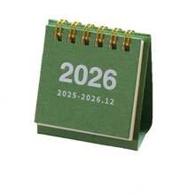 Retro Mini Calendar; Desktop Decor Student Portable Spiral Bound Planner - Retro Mini Desk Calendar - View 5