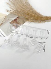 Nail Art Decoration Supplies - Transparent Nail Practice Stand, Acrylic Nail Polish Gel Practice Holder, Nail Art Photography Display Props, Nail Art Materials & Accessories For DIY, Salon, And Personal Use - Multicolor - View 18