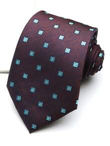 1pc Unisex Square Handmade Necktie, Suitable For Casual, Street, Daily, Party, Business, Wedding - Multicolor - View 5