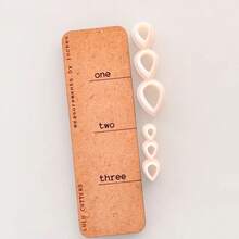 1个/2个水滴形花瓣粘土模具，高精度切割模具，适合初学者DIY手工工具，粘土切割耳环模具，适用于DIY珠宝和耳环粘土切割模具，手工工具 - 杏色 - 查看 7