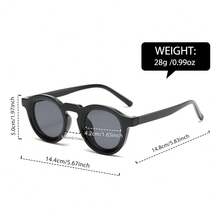 时尚小圆框男女通用眼镜，舒适弧形镜腿，适合户外活动、旅行和购物。 - 彩色 - 查看 7