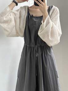 1pc Women Lightweight Shawl Cover Up, Summer Thin Cover Up, Short Knit Bolero Jacket, Air Conditioning Sweater - Multicolor - View 3