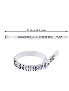 半件套简易戒指尺寸测量器，带放大镜 - 精准的手指测量工具，美国尺码 1-17，小巧便携，助您找到完美贴合的戒指 - 彩色 - 查看 11