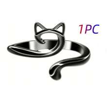 Adjustable Geometric Cat Ring, Knitting Ring Accessories With Animal Tension Rings And Needle Markers, Adjustable Dragon Needle Knitting Rings With Storage Box, Crochet Stitch Markers, Personalized Knitting Ribbon Accessories Crochet Yarn Thai Silver Finger Rings, Knitting Crochet Tail Ring Set - Multicolor - View 20