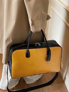 Geantă de yoga și sală nouă 2025 – Geantă de călătorie elegantă, multifuncțională, cu strasuri, capacitate mare. Design preferat, perfectă pentru călătorii, antrenamente, fitness și vacanțe. - Galben - Vizualizare 4