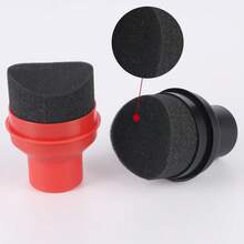 Car Tire Shine Applicator Sponge, High-Density Waxing Pad, Ergonomic Curved Grip Tire Dressing Sponge With Cover - A - View 7