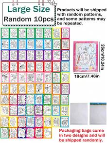 10pcs DIY Watercolor Painting Board - Creative Drawing Set, Includes 4 Colors Mini Watercolor Paints