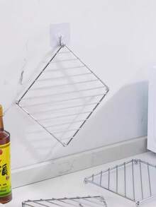 1pc Premium Thick Stainless Steel Heat Resistant Mat - Protects Kitchen And Dining Table Surfaces From Hot Pots, Bowls And Plates - Silver - View 5