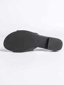 Latest Women Flat Casual Slippers, Camellia Slippers, Half Slippers, Sandals - Black - View 10