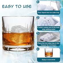 Large Silicone Ice Cube Tray, Includes 3 Large Square Ice Cube Molds And 3 Round Golf Ball Shaped Ice Cube Molds, With Funnel For Easy Water Filling, 6 Fun Shaped Ice Cube Molds In Total - Multicolor - View 9