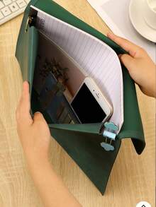 1个商务皮革A4文件袋，公文包，办公合同收纳袋，加厚文件整理袋 - 彩色 - 查看 3