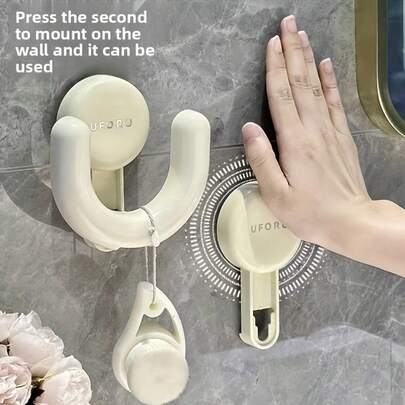 White Suction Cup Shoe Rack For Bathroom And Shower - Wall-Mounted Slipper Storage Holder With Vacuum Adhesive, No-Drill Quick Install, Practical Slipper Organizer For Wet Areas, Space-Saving, Stylish Home Accessory For Entryways, Bathrooms, And Laundry Zones; Creates Organized Daily Routines, Resists Moisture, Supports Multiple Pairs, Easy Wipe-Clean Surface, Modern Minimalist Design, Hidden Mounting, Compatible With Various Tile Types