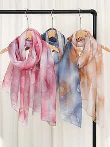 1pc New Style Thin Personalized Printed Versatile Scarf For Women, Muslim Multi-Functional Headscarf, Daily Travel Sunscreen, Photo-Taking Outer Scarf, Scarf, Beach Scarf, And Festival Gift - Scarf - View 12