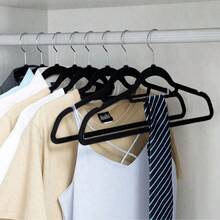 10 chiếc móc treo quần áo vô hình, móc treo quần áo bọc nhung, móc treo quần áo chống trượt, móc treo quần áo dùng trong nhà, chất lượng cao và thiết kế liền mạch. - Nhiều màu - Xem 4