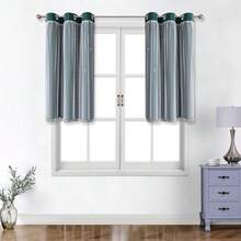 1pc Star Hollow Window Curtain, Polyester Lace Star Sheer Curtain, Room Darkening Curtain, Princess Style Double Layer Blackout Curtain - Dark Green - View 16
