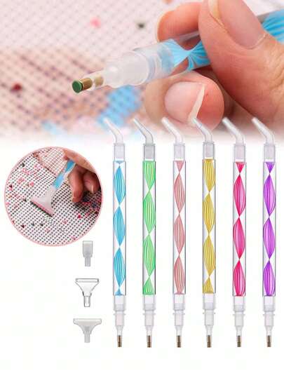 Colored Diamond Brush Set, 5D Dot Diamond Pen, Mosaic Cross Stitch Accessories And Tools, Suitable For Craft Enthusiasts