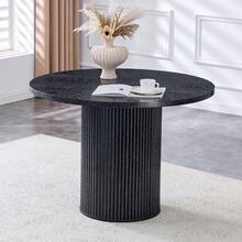 Mesas de comedor - Negro + MDF + Metal - Ver 4