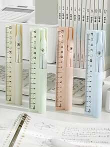 1 Set Multifunctional Compass Ruler Pencil, 3-In-1 Student Stationery Geometry Drawing Tool, Practical High-Quality Math Compass Ruler Pencil Set For School & Office, Back To School - Multicolor - View 12