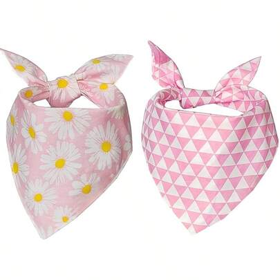 2 piezas Pañuelo para perro de 24.8"X11", adecuado para perros y gatos pequeños, medianos, grandes y extra grandes - Pañuelo suave para mascotas, unisex, babero reutilizable para perros, pañuelo y paño para babas