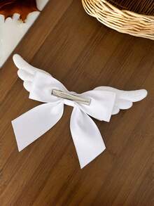 1个可爱毛绒蝴蝶结发夹，洛丽塔风格发饰，适合青少年，甜美柔软的女孩日常发夹 - 彩色 - 查看 3