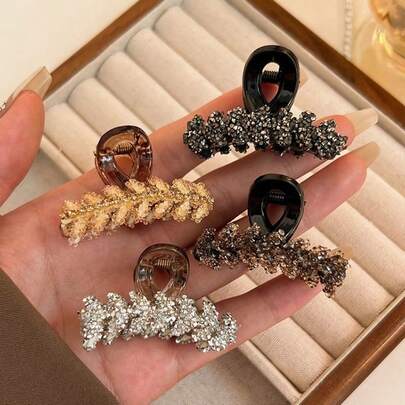 4pcs Sparkling Rhinestone Mini Hair Clips | Glitter Crystal Non-Slip Hairpins Suitable For Women & Girls | Elegant Shiny Hair Accessories For Daily Wear, Parties And Weddings