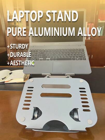 Foldable Aluminum Alloy Laptop Stand; Sturdy And Durable; Attractive Design