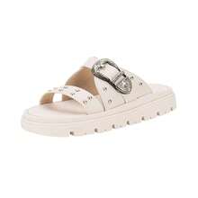 Women's Platform Sandal With Blogger Style, Soft Platform Sole, Moleca 5504.103, Beach Style With Buckle. - 白色 - 查看 6