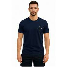 Camiseta Cruzeiro Camiseta Masculina Camiseta Esporte Blusa Cruzeiro 100% algodao - Azul Marinho - Visão 2