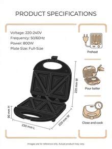 SOKANY08112 Home Breakfast Sandwich Maker Toaster Oven Sandwich Machine - Black - View 5