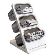 大容量桌面收纳盒，笔筒，学生桌面整理架，办公文具马克笔架 - 彩色 - 查看 7