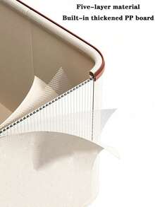 可折叠收纳盒 - 必备家居收纳盒，双面拉链设计，容量大，配有仿皮提手，方便携带，可用作衣物收纳盒或床底收纳盒 - 彩色 - 查看 9