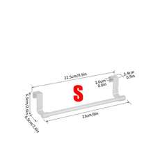 1个橱柜门毛巾架，收纳整理架，壁挂式置物架，厨房用具/厨房配件/厨房工具/厨房用品/浴室配件，厨房/浴室/现代家居装饰，无需钻孔，节省空间，门钩式设计，安装简便，适用于厨房/浴室/橱柜，可悬挂毛巾和抹布 - 彩色 - 查看 14