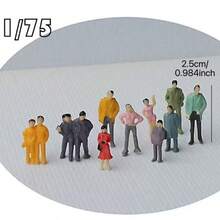 20pcs Miniature Colorful 1:50 Scale Figures - Typical People, Made Of ABS Plastic, For Making Landscape, Railway, Architecture And Theater Miniature Patterns (2.5cm Is The Small Size) - Multicolor - View 13