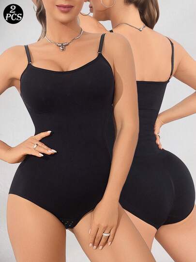 2 Stücke Bodysuit Formwäsche Frauen Flacher Bauch Umhüllung Schlankheits-Körperformung Formen Po-Lifter Frauen Bauchkontrolle Korsett Taillentrainer
