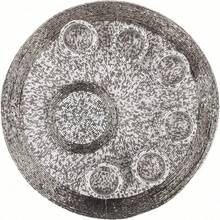 Handcrafted Glass Beaded Round Placemats, Coasters & Napkin Rings Set Of 18 - Handmade Table Place Mats For Dining - 32 Cm (13") Diameter (Silver) - Antique Silver and White - View 4