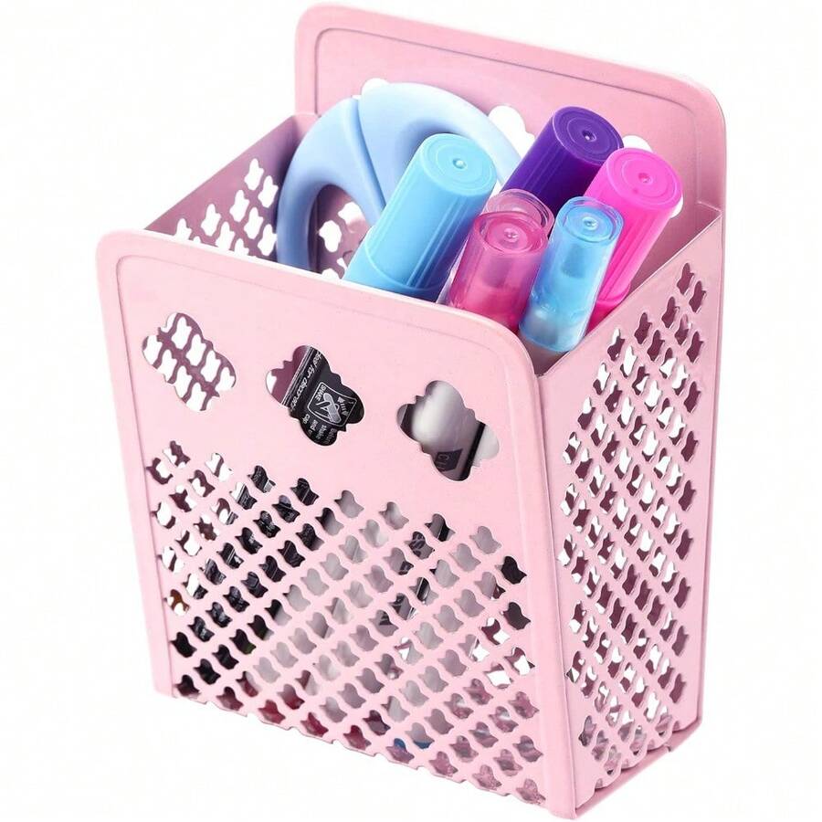 Magnetic Pencil Holder - Magnetic Locker Organizer, 1 Pack Pen Holder Locker Accessories For School And Office (1 Pack Black) - 1 Gói Màu Hồng - Xem 1