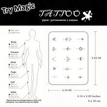 Non-Permanent Tattoo Technology, Moon & Sun Inspired Finger Tattoo Stickers, Beautifully Designed, Natural Matte Finish, Beginner-Friendly Tattoos, Water-Resistant Lasting 1-2 Weeks, Super Easy To Apply, Looks Great - Black - View 4