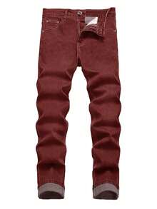 4-Pack Of Men's Casual, Versatile, Solid Color Slim-Fit Stretch Jeans, A Perfect Valentine's Day Gift For Your Boyfriend Or Husband. - 彩色 - 查看 8