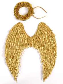 1pc Faux Feather Wings Prop - Suitable For Carnival Costumes And Various Festival Outfits - Multicolor - View 10